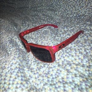 Red/ light red Oakley sunglasses